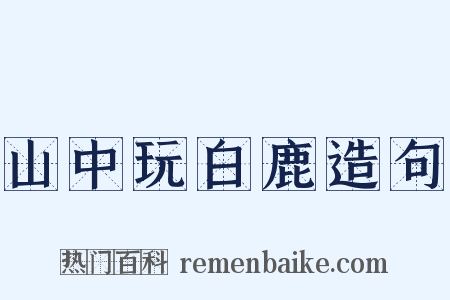 山中玩白鹿造句是什么意思的图片